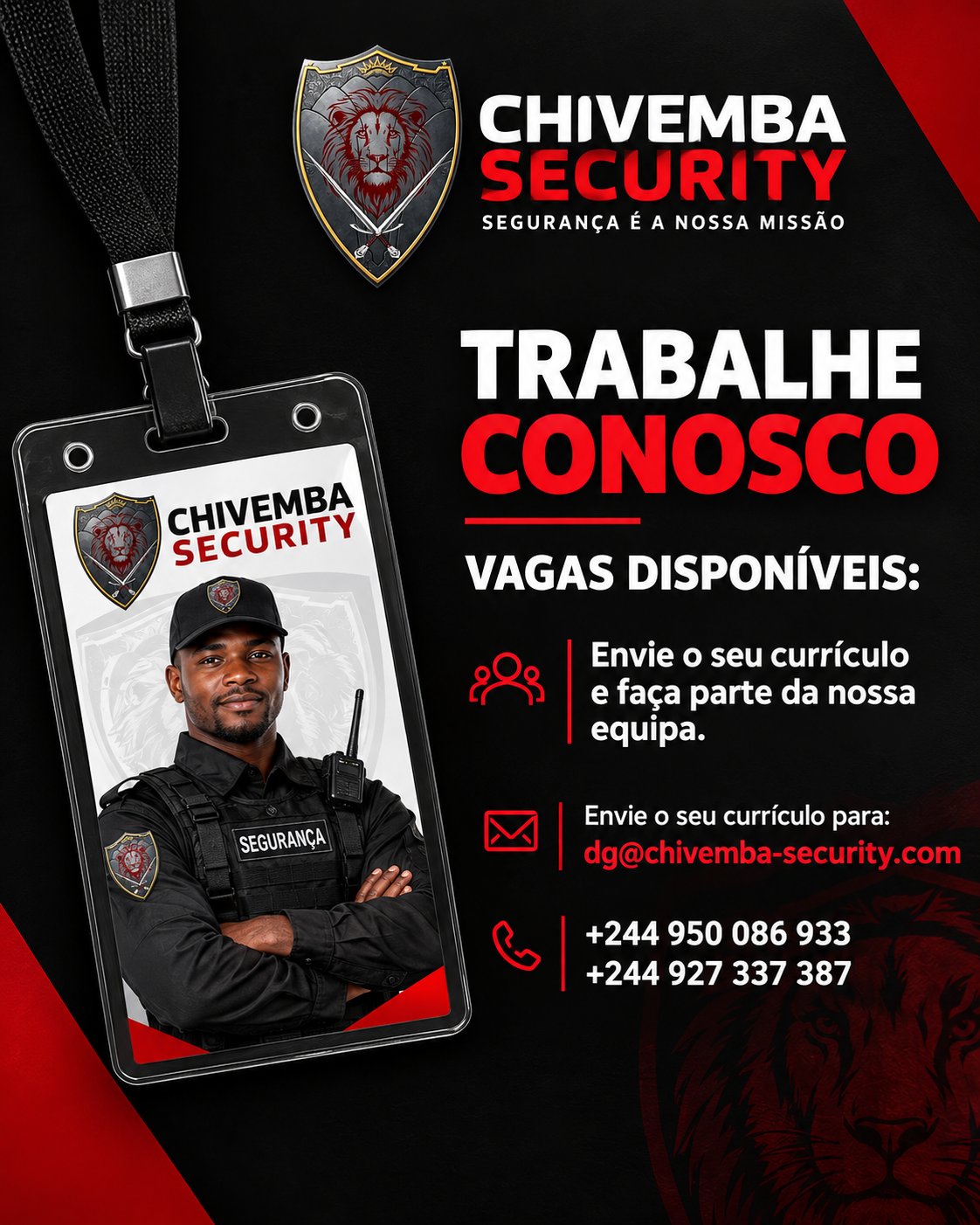 Formação e recrutamento na Chivemba Security
